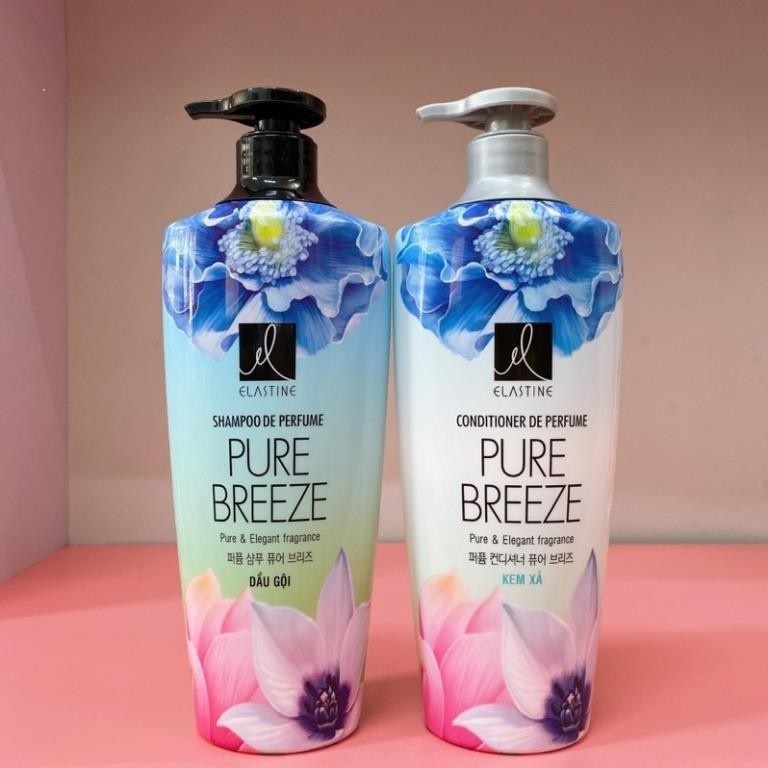 COMBO GỘI XẢ NƯỚC HOA ELASTINE DE PERFUME PURE BREEZE (600ML)