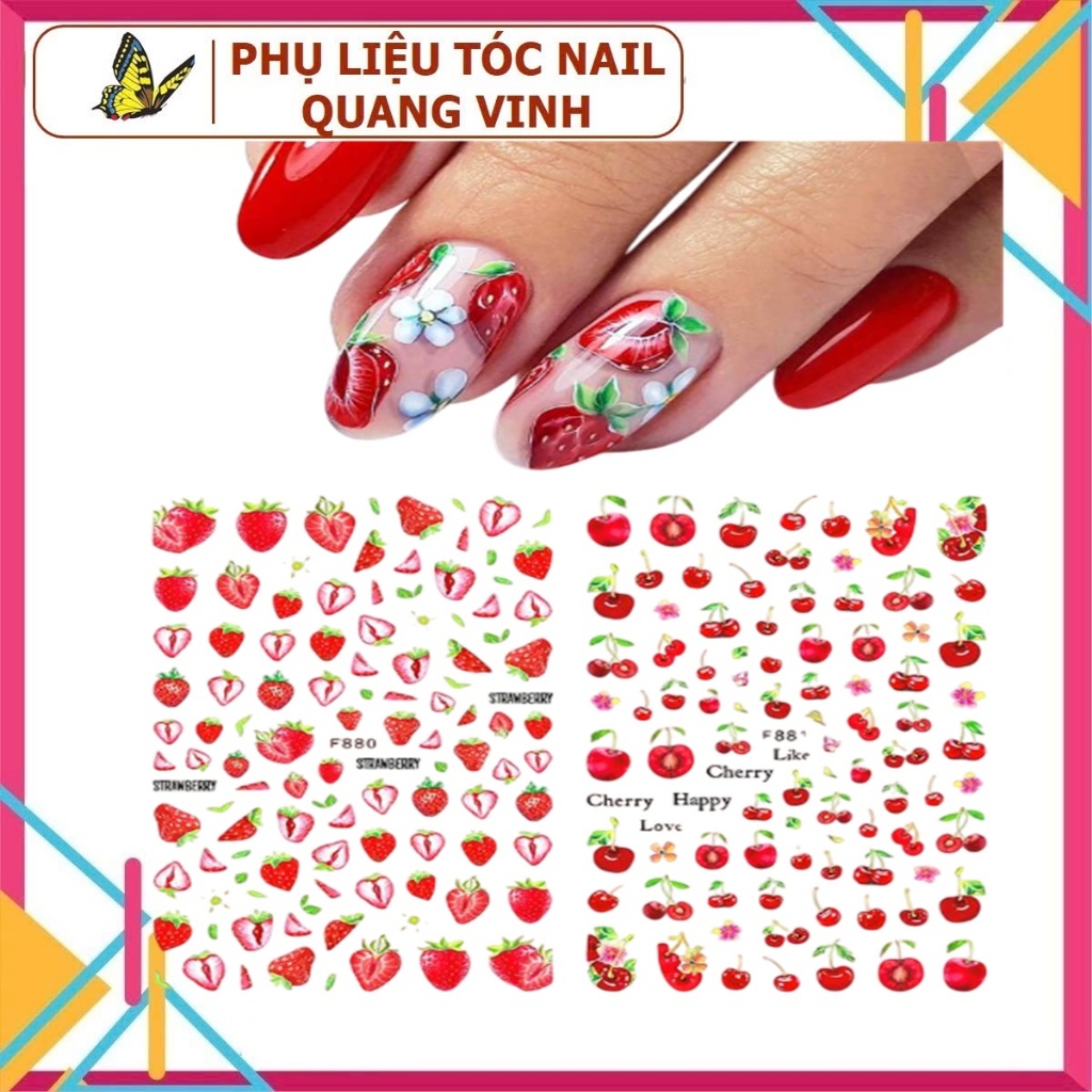 Miếng dán sticker móng 3d đủ mẫu