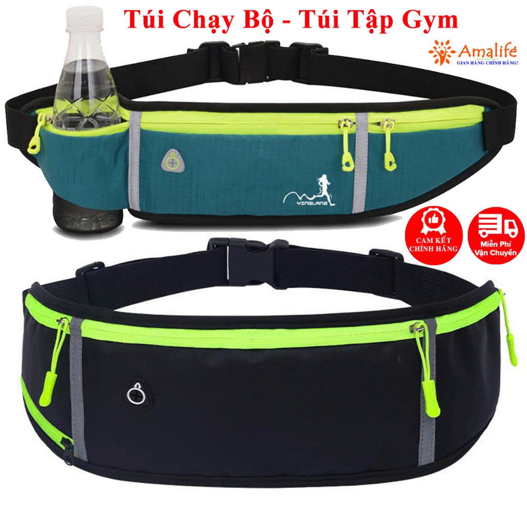 Túi Bao Tử Đeo Hông Đeo Bụng, Đeo Chéo Chạy Bộ Tập Gym Cho Nam Nữ Chống Nước Chính Hãng Amalife