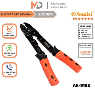 Kìm tuốt và bấm dây điện asaki ak-9102 225mm