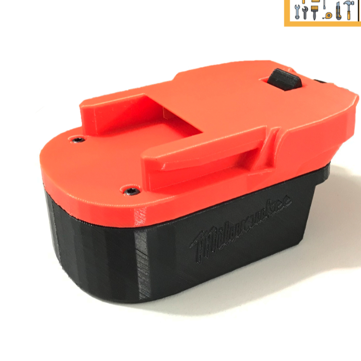 ( MTools ) Đế chuyển pin MILWAUKEE 18v cho máy AEG RiDGiD 18v