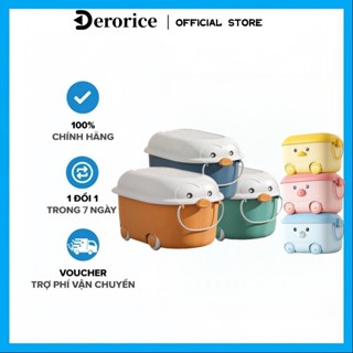 Derorice Hộp đựng đồ chơi có nắp Hộp đựng đồ chơi ô tô có thể chơi được Hộp đựng đồ chơi đa năng có bánh xe