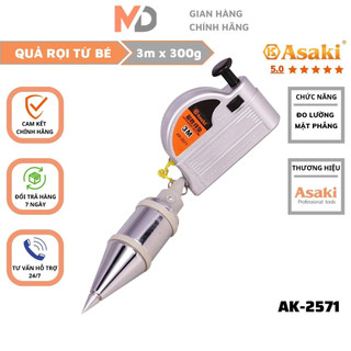 Quả dọi có từ tính 3mx300g asaki ak-2571