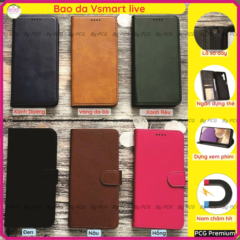 Bao da Vsmart live (ốp lưng có nắp vsmart live) mẫu đẹp