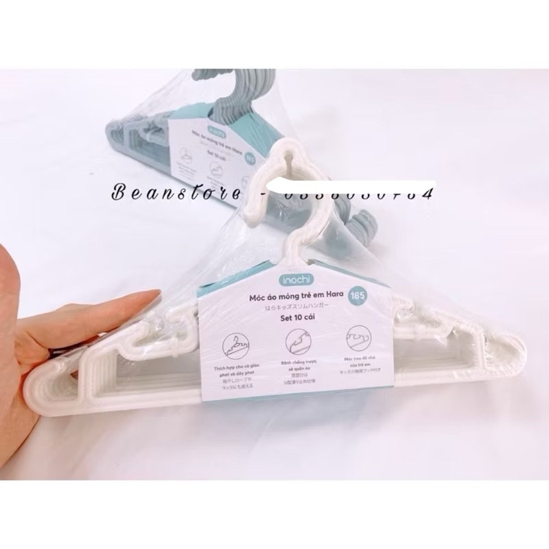 Set 10 móc quần áo em bé Inochi