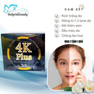 Kem dưỡng trắng da mặt 4K Plus 5X dưỡng trắng da nâng từ 2-4 tone đều màu mờ thâm sạm phục hồi chống lão hoá