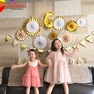 Set quạt giấy trang trí sinh nhật