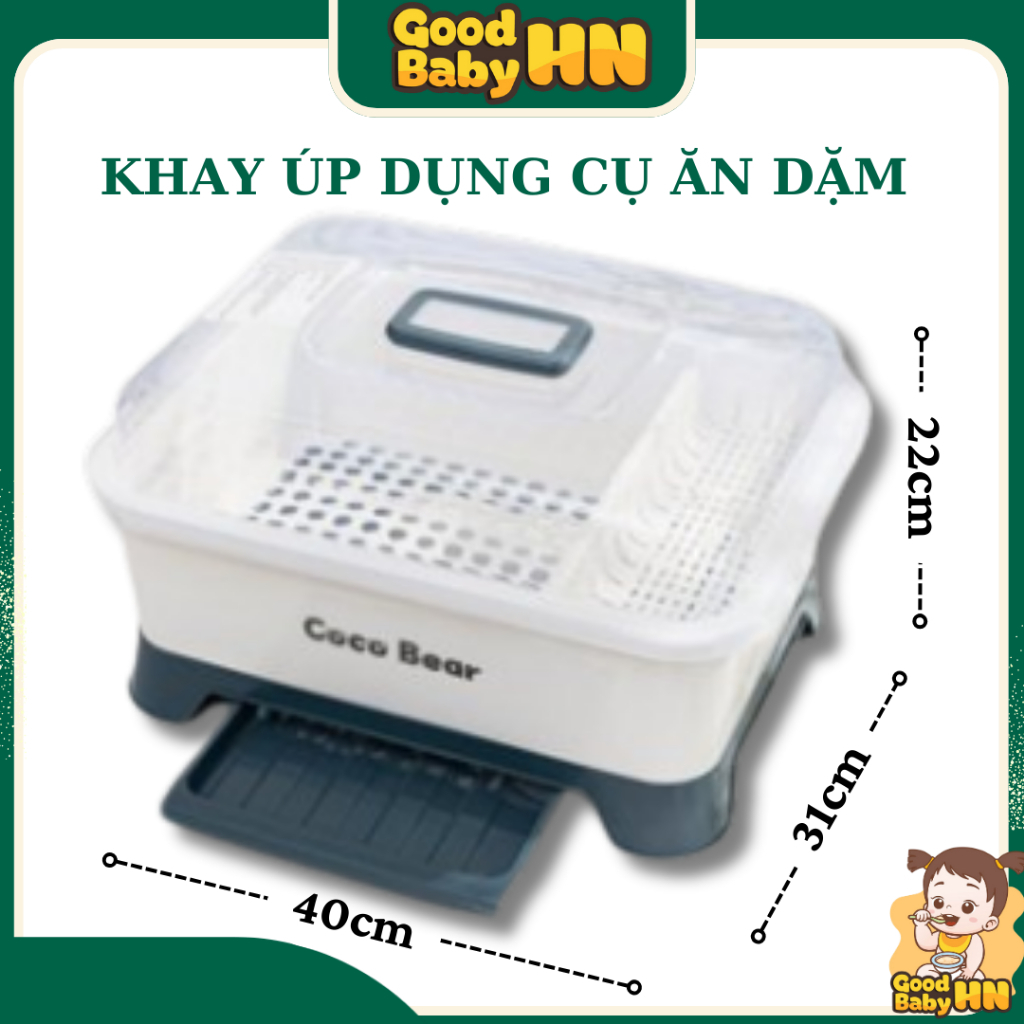 Khay úp bát đĩa cho bé ăn dặm - C18
