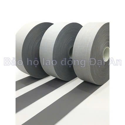 Cuộn dây phản quang vải poly màu xám bản 5cm*100m