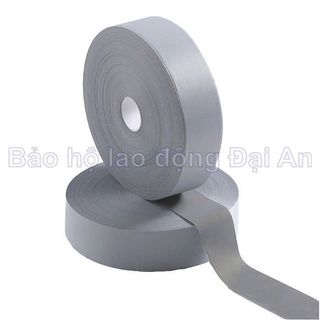 Cuộn dây phản quang vải poly màu xám bản 5cm*100m