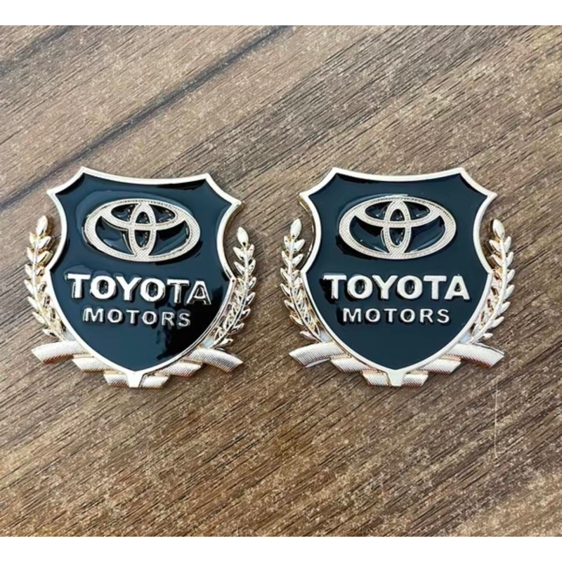 Bộ 2 Logo Dạng Bông Lúa Theo Xe Toyota