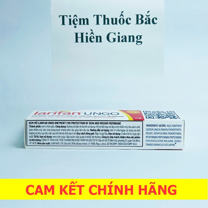 Larifan Ungo Sùi mào gà, Gai sinh dục, Chuỗi ngọc DV,  Mụn Cơm, Mụn Cóc Herpes 10g ✅---TIỆM THUỐC BẮC HIỀN GIANG---✅