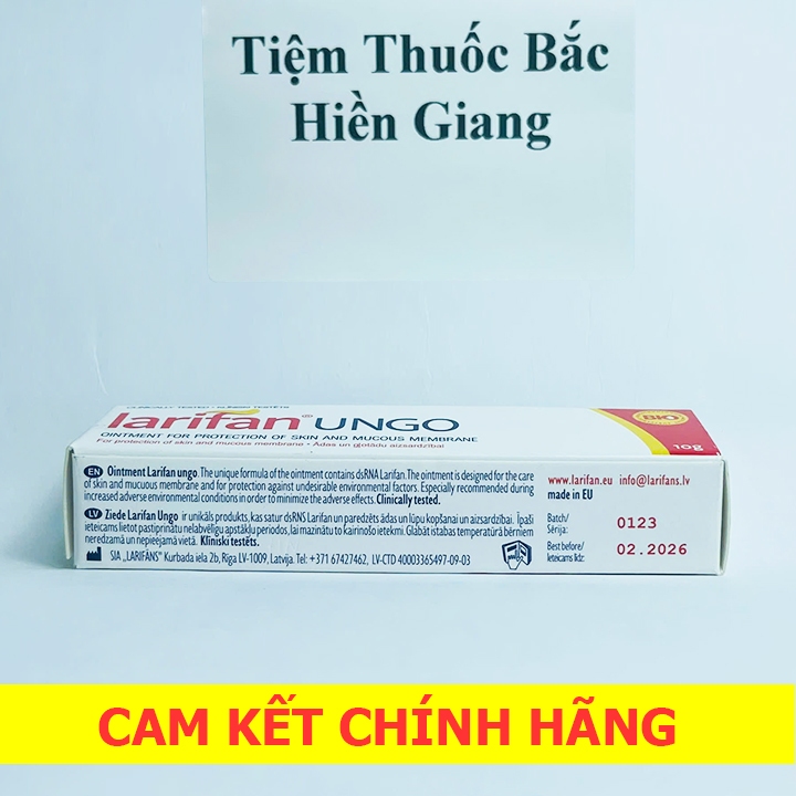 Larifan Ungo Sùi mào gà, Gai sinh dục, Chuỗi ngọc DV,  Mụn Cơm, Mụn Cóc Herpes 10g ✅---TIỆM THUỐC BẮC HIỀN GIANG---✅
