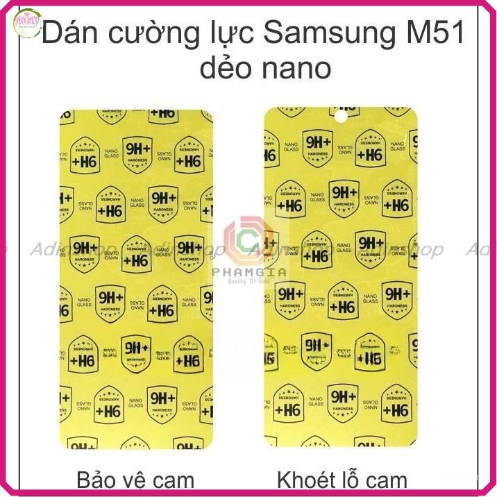 Dán cường lực Samsung M51 dẻo nano