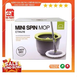 [LOCK&LOCK] Cây lau nhà LOCK&LOCK mini spin mop ETM498 kèm 2 bông lau