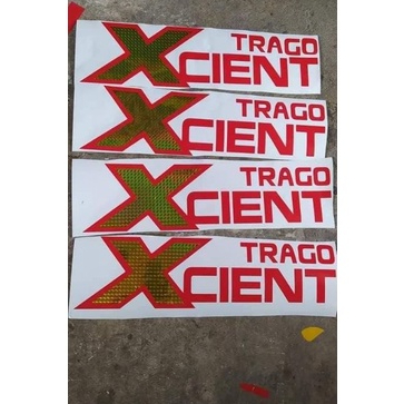 (sl: 2 tem) Tem Xcient trago trang trí xe,  Tem decal Xcient dán xe tải, xe ben, Tem decal chữ Xcien