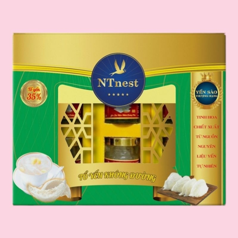  YẾN SÀO CAO CẤP  NT NEST  HỘP LỚN    hộp 6 hủ x 70ml  