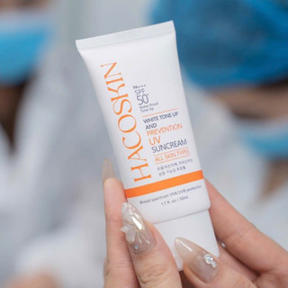 Kem Chống Nắng HaCoSkin, Kem Chống Nắng Phổ Rộng Chống Nước, Trắng Sáng Da