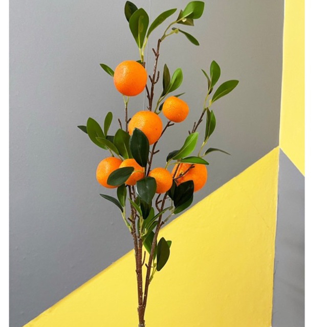 cành quýt giả 85cm - 6 quả
