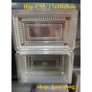 combo 1000 (100x10) hộp nhựa PET C55, hộp nhựa đựng 5 lạng