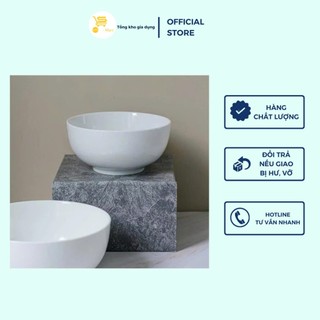 Bát/Tô Sứ Trắng Minh Châu Sâu, Bát Ban Phở, Bún, Tô Canh |7-8| Mta_Mart