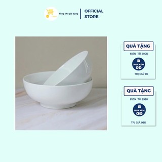 Bát/Tô Sứ Trắng Minh Châu Sâu, Bát Ban Phở, Bún, Tô Canh |7-8| Mta_Mart