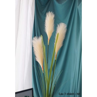 Hoa Giả 🌺 Cành Lau Lụa 3 Nhánh Dài