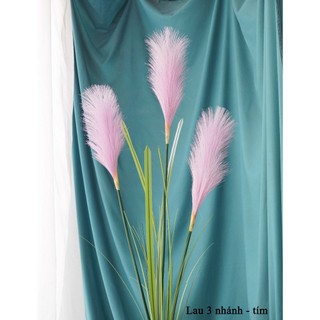 Hoa Giả 🌺 Cành Lau Lụa 3 Nhánh Dài
