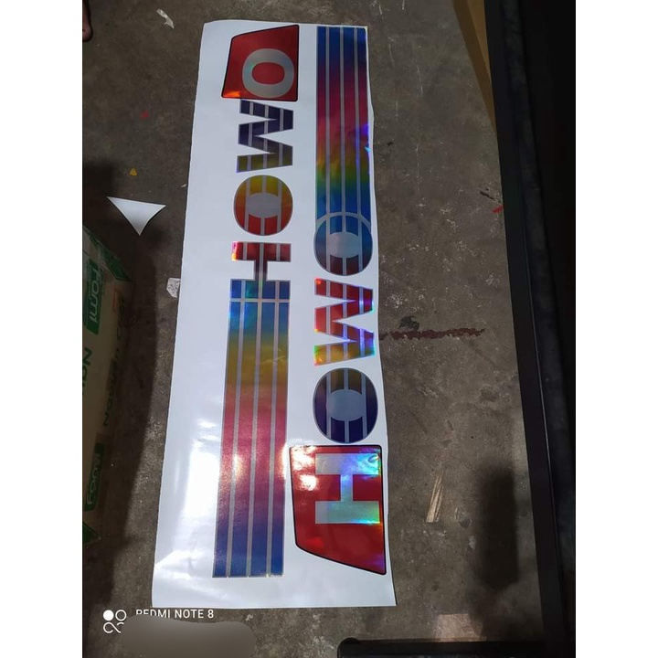 (Freeship) Tem dán trang trí xe Howo, tem Howo dán cánh cửa PQ bảy màu (sl: 1tem)
