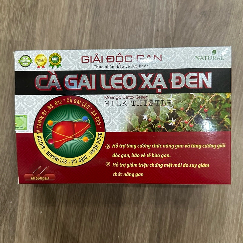 Viên Cà Gai Leo Xạ Đen giúp bổ gan, bảo vệ gan, thanh nhiệt, giải độc, nhuận gan, lợi mật, đào thải độc tố gan 60 viên
