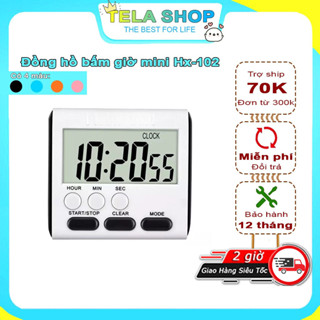 Đồng hồ bấm giờ học tập tính năng đếm ngược báo thức hẹn giờ âm báo to tặng pin AAA Tela Shop
