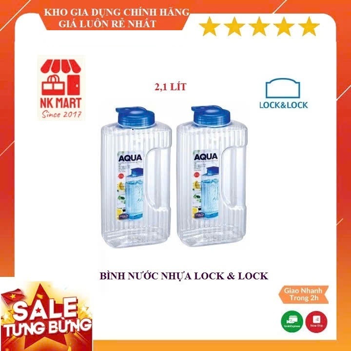 COMBO 2 BÌNH NƯỚC NHỰA LOCK & LOCK 2,1 LÍT