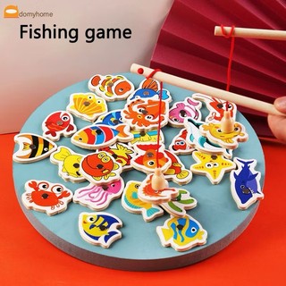  Đồ chơi trẻ em - Câu Cá Nam Châm Bằng Gỗ Dễ Thương Cho Bé vận động tinh 