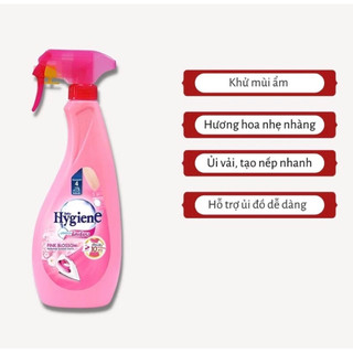 Xịt thơm làm phẳng quần áo Hygiene Rose Water Thái Lan 220ml - Khử mùi hôi giúp quần áo mềm mại, thơm mát