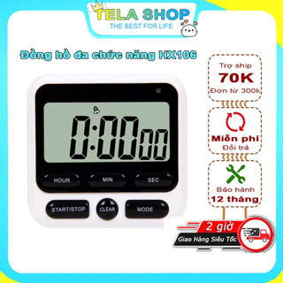 Đồng hồ bấm giờ học tập đa tính năng HX 106 tối đa đến 24h âm báo to nhỏ gọn