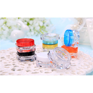 50 hũ nhựa pet chiết mỹ phẩm đáy VUÔNG 2g 3g và 5g - Hủ loại xịn chiết kem phụ kiện du lịch.