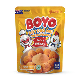 ( Tặng 100g Bánh phồng tôm ) Combo 3 loại bột siêu ngon BOYO ( Bột phô mai 125g, Bột trứng muối 100g, Bột xí muội 100g )
