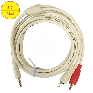 Dây cáp tín hiệu audio 3.5 ra AV (1,8 m), jack 3.5 ra bông sen