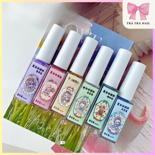 Set cồn loang Pastel gồm 6 chai vẽ trang trí móng đẹp xinh TraTraNail