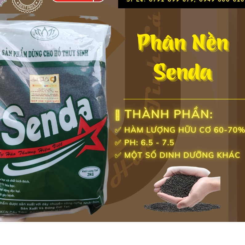 Phân Nền Thuỷ Sinh SENDA cho hồ cá