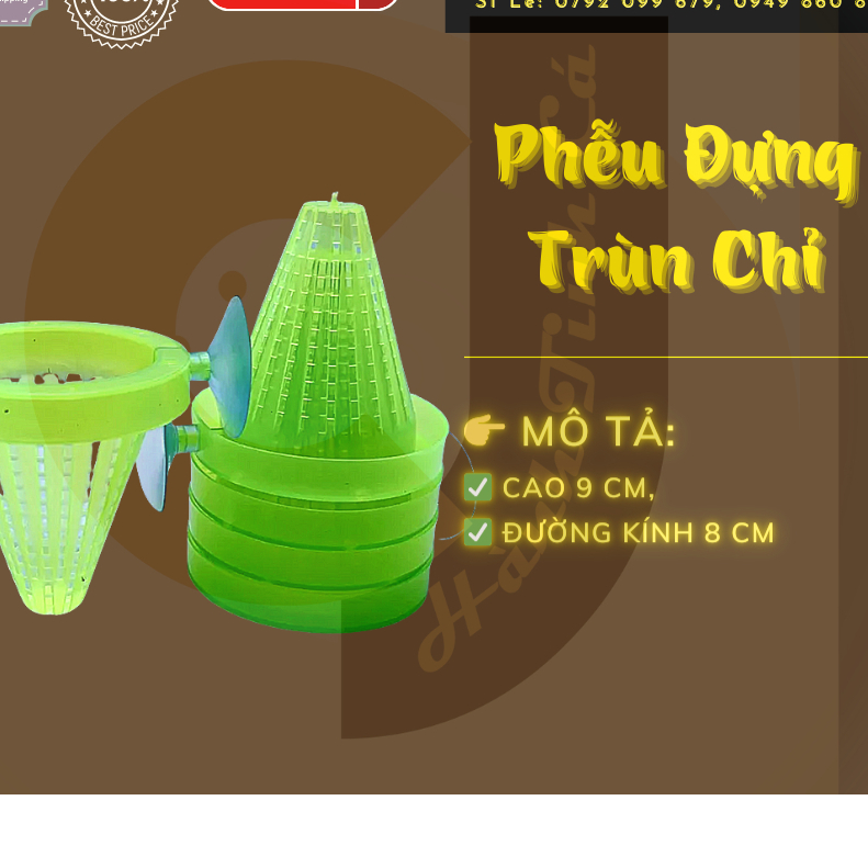Rổ đựng trùn chỉ, phễu đựng giun cho cá ăn
