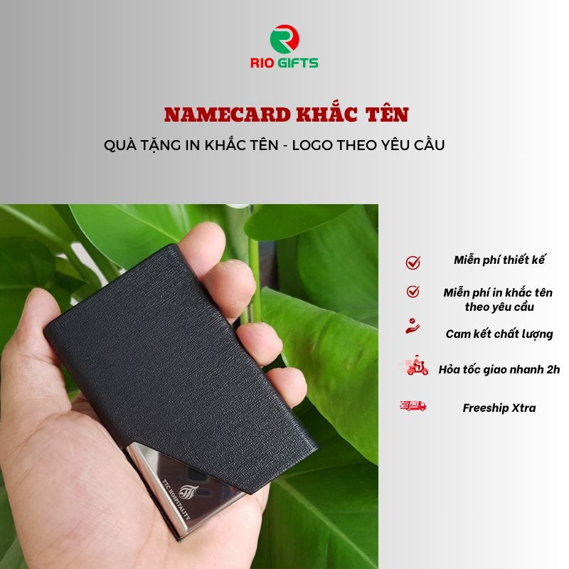 Hộp đựng Name Card miễn phí khắc tên, Card visit khắc tên, logo theo yêu cầu