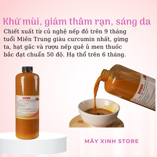 Cốt Gừng Nghệ Gấc Hạ Thổ Mây Xinh Store, Làm Đẹp Da Cho Mẹ Sau Sinh, Cốt Rượu Sau Sinh Toàn Thân