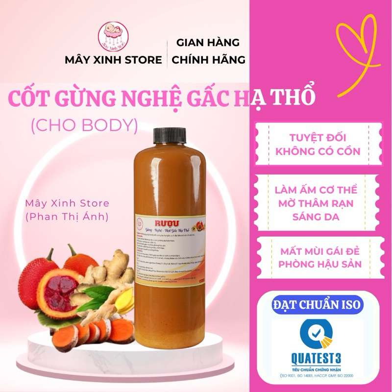 Cốt Gừng Nghệ Gấc Hạ Thổ Mây Xinh Store, Làm Đẹp Da Cho Mẹ Sau Sinh, Cốt Rượu Sau Sinh Toàn Thân