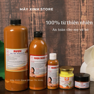 Cốt Gừng Nghệ Gấc Hạ Thổ Mây Xinh Store, Làm Đẹp Da Cho Mẹ Sau Sinh, Cốt Rượu Sau Sinh Toàn Thân