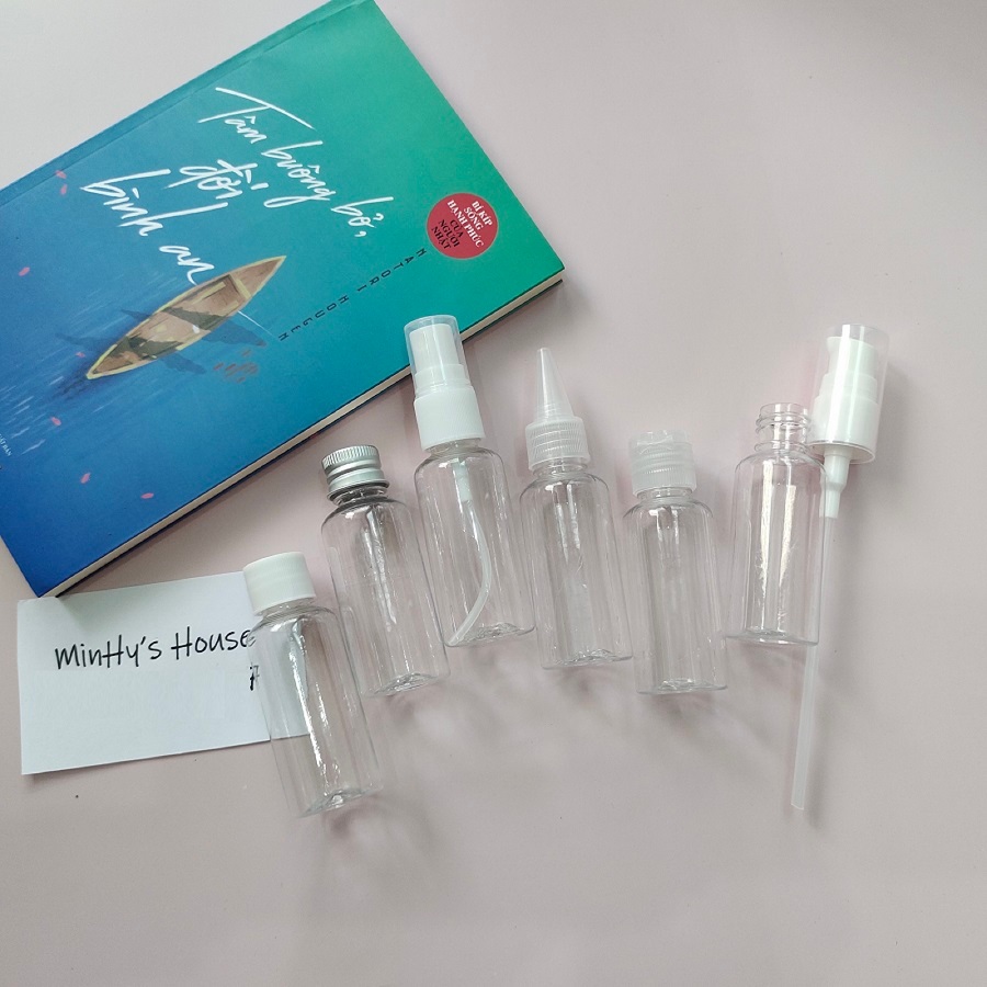 Bộ 100 Chai xịt giọt 30ml, Chai phun sương 30ml, Chai nắp bật 30ml, Chai nắp vặn 30ml - Lọ nhựa chiế