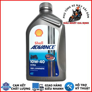Nhớt tổng hợp Shell Advance Ultra 10W40 1 LÍT dành cho xe số, côn tay - Nhập khẩu Thái Lan