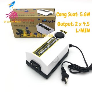  Máy sục sủi khí oxy 2 vòi RAMBO EP-9000 cho hồ cá cảnh 