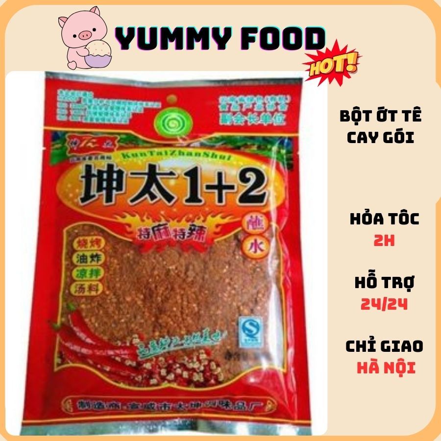 Bột ớt tê cay gói 100g - Bột ớt tê cay, tẩm ướp nướng, bột ớt trộn siêu cay, gia vị trung quốc