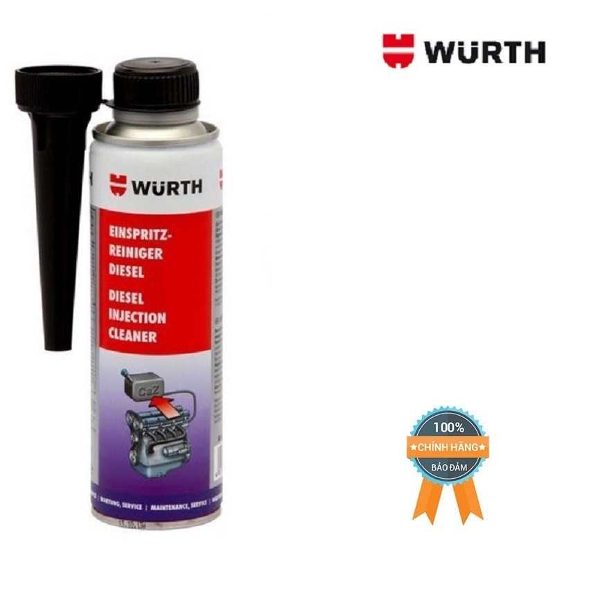 Phụ gia Súc béc dầu 300ml Wurth Diesel injection cleaner 5861011300